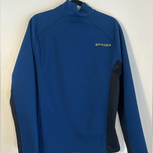 Spyder Men's Half-Zip Outbound Sweatshirt in Blue Size M - Picture 6 of 6
